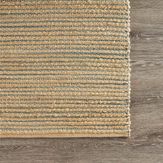 Classic Blue Undertoned Organic Jute Area Rug, 7'9"x9'9"
