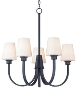 Maxim 11825SW Shelter 5 Light 27"W Chandelier - Black