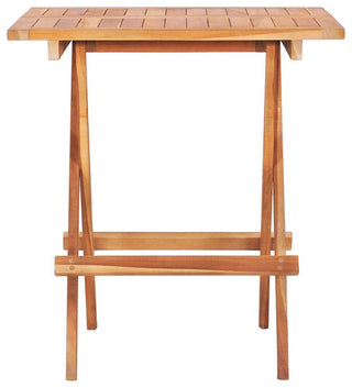 vidaXL Patio Bistro Set 3 Piece Patio Folding Table and Chairs Solid Teak Wood