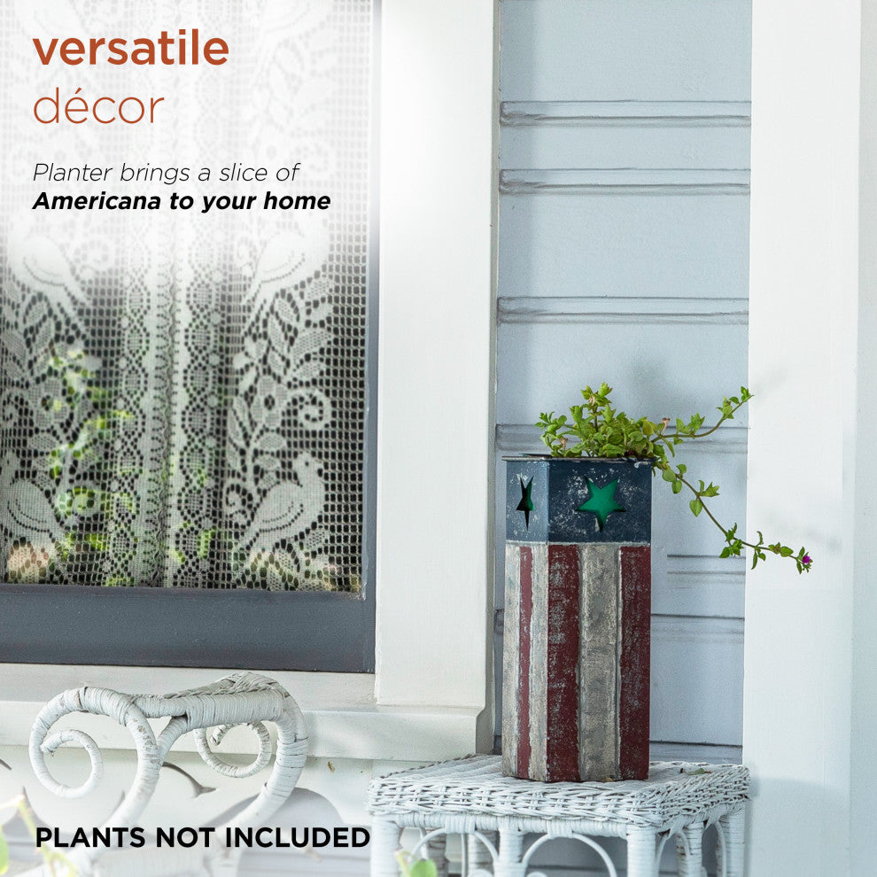 Small Patriotic Flower Planter