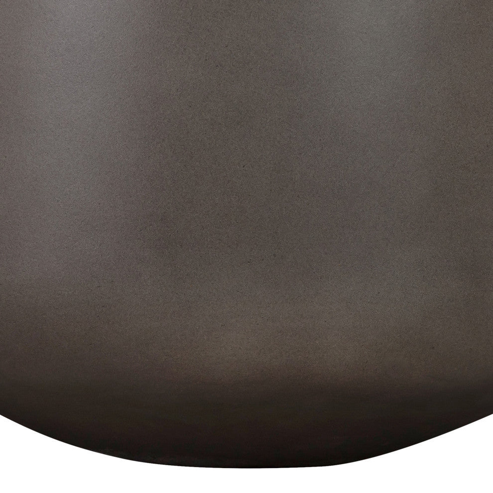 Amethyst Medium Round Lightweight Concrete Indoor/Outdoor Planter, Gray