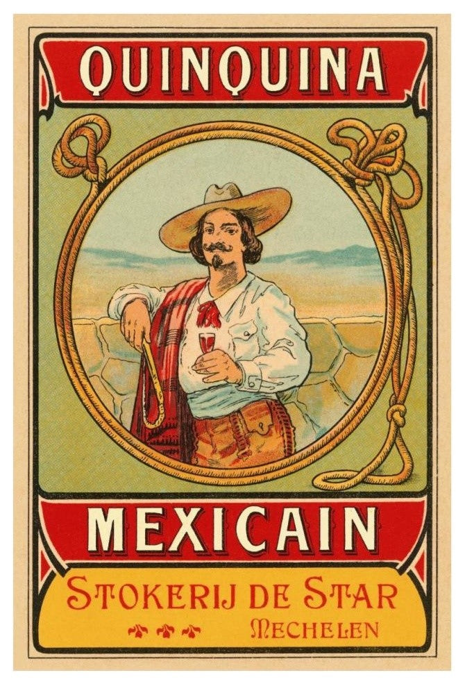 "Quinquina Mexican" Digital Paper Print by Retrolabel, 26"x38"