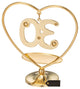 24K Gold Plated Beautiful 30th "Happy Birthday" Heart Table Top Ornament