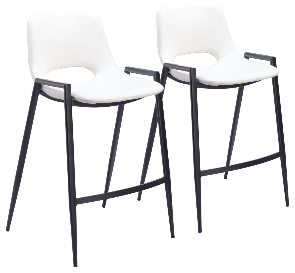 Desi Counter Stool, Set of 2 White