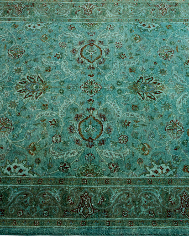 Fine Vibrance, One-of-a-Kind Hand-Knotted Area Rug Blue, 3'2"x5'4"