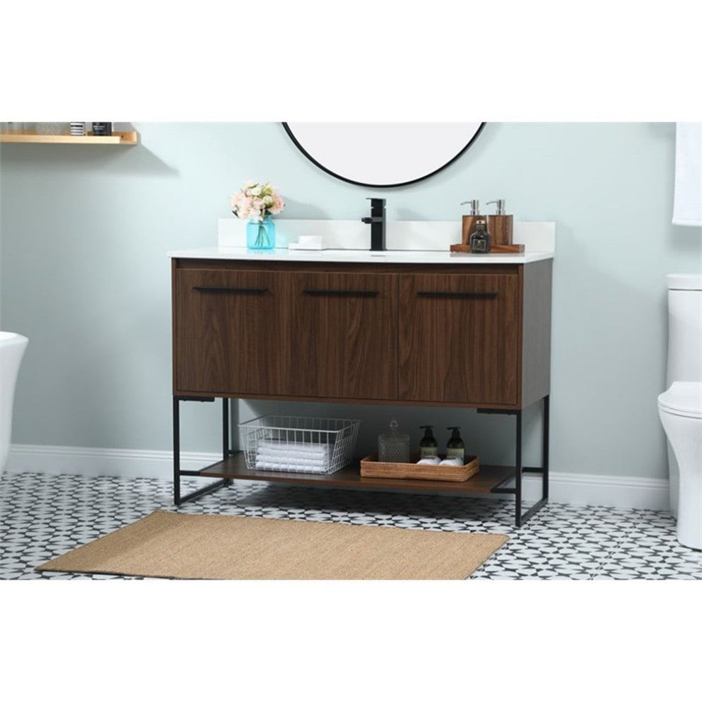 Elegant Decor Sloane Bathroom Vanity Walnut
