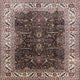 Ahgly Company Indoor Square Mid-Century Modern Area Rugs, 4' Square