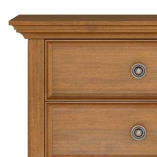 Amherst Solid Wood Bedside Table, Light Golden Brown