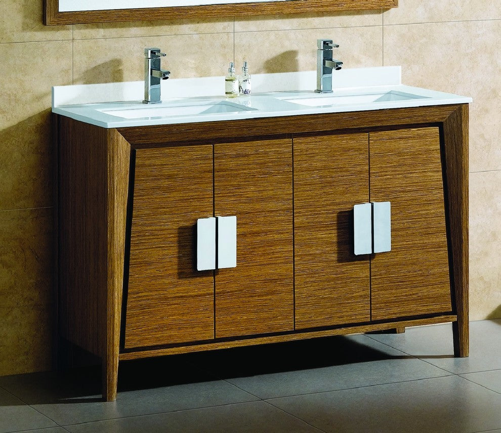 Fine Fixtures Imperial II 60" Double Sink Vanity, Wheat, No Mirror