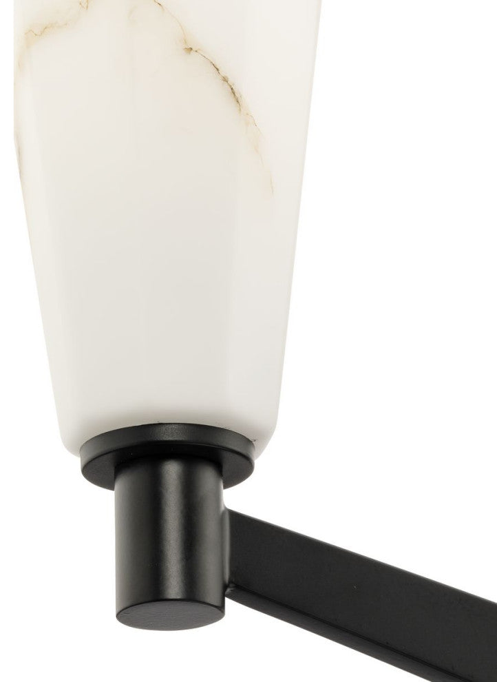 Tosca Collection Six-Light Luxe Chandelier, Matte Black