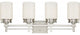 Nuvo 4-Light Wright Vanity and Wall Light Fixture, Brushed Nickel