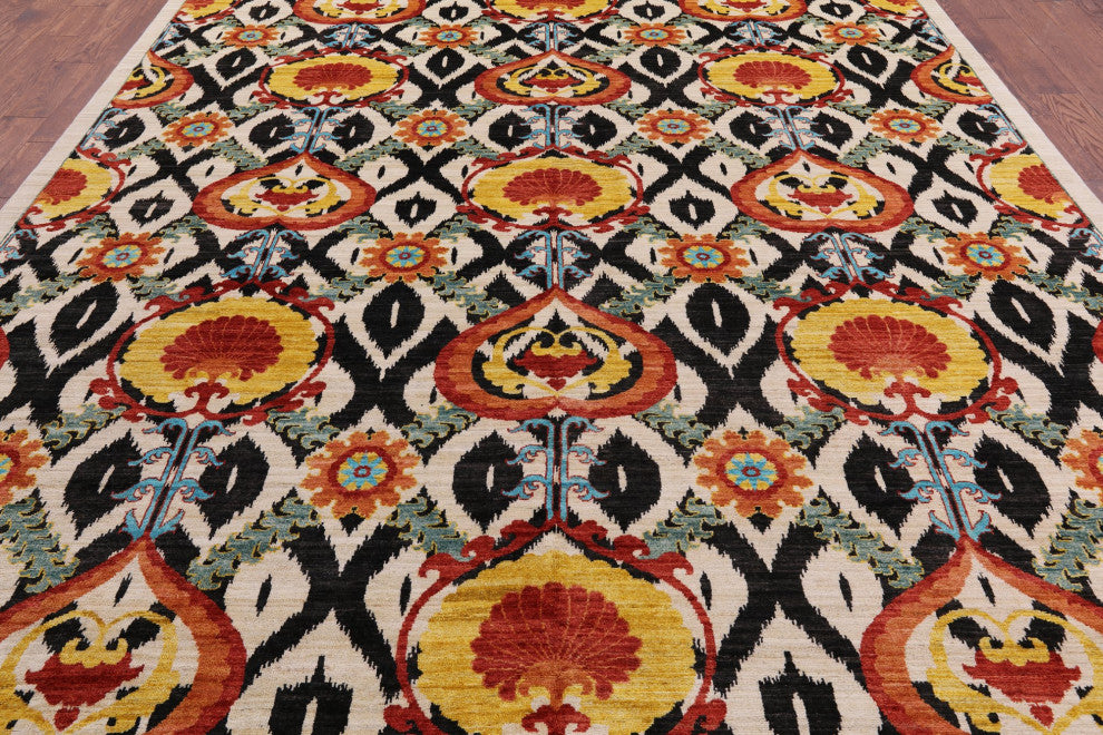 William Morris Hand Knotted Rug 9' 3" X 11' 10" Q6770