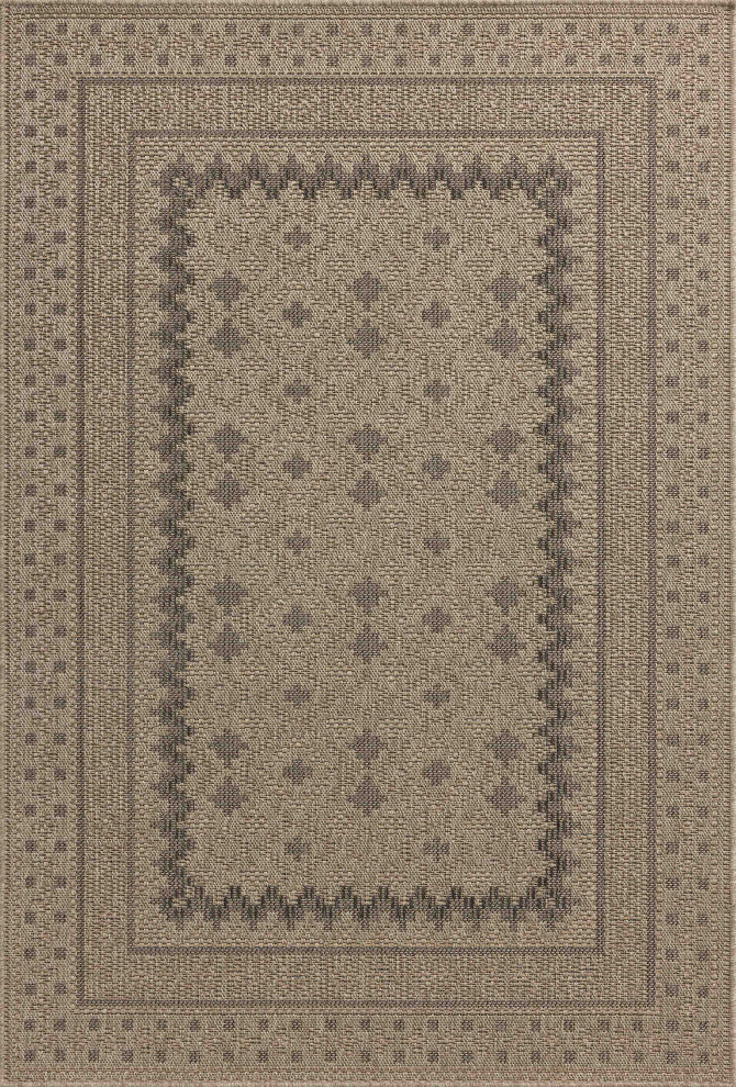 Chris Loves Julia x Loloi Providence Charcoal / Dove 7'-6" x 7'-6" Round Rug