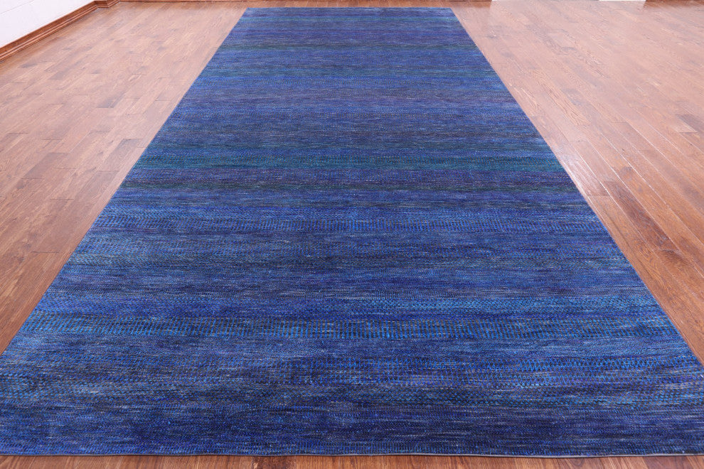 8' 0" X 16' 2" Wool and Silk Hand-Knotted Super Savannah Gabbeh Rug Q6097