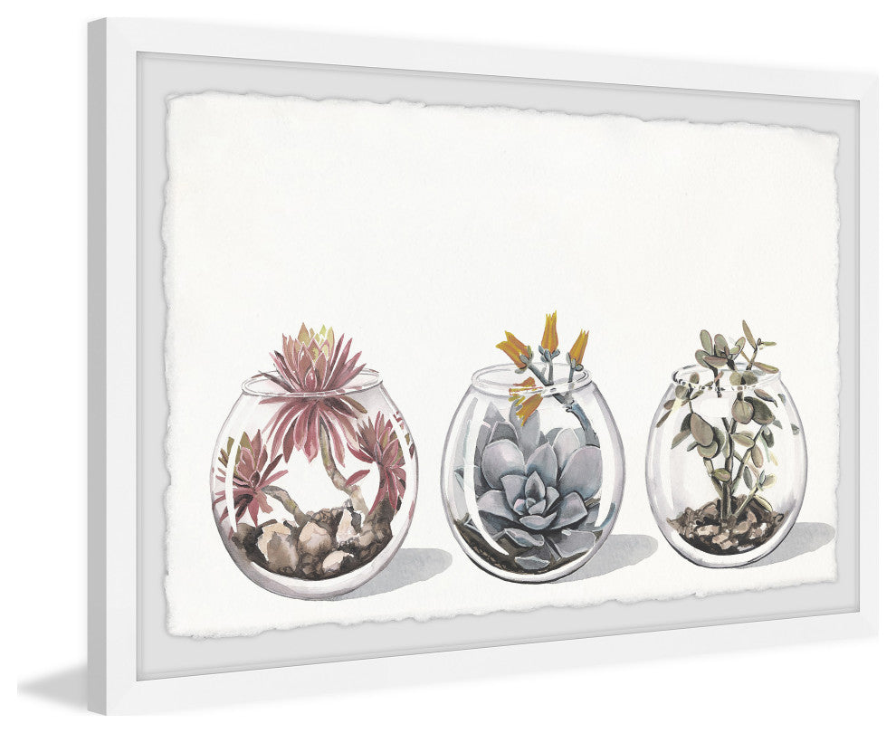 "Delicate Planters" Framed Painting Print, 36x24