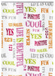 Non Toxic Fabric Shower Curtain, Script