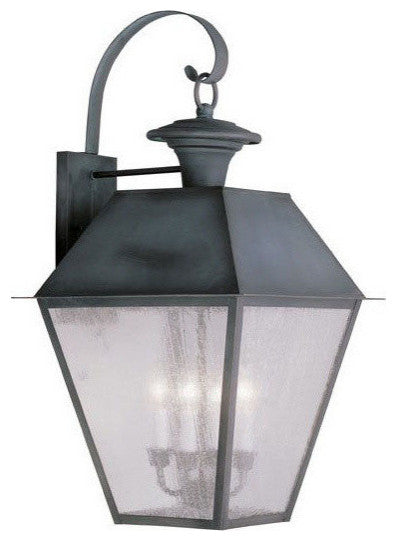 Mansfield Outdoor Wall Lantern, Charcoal