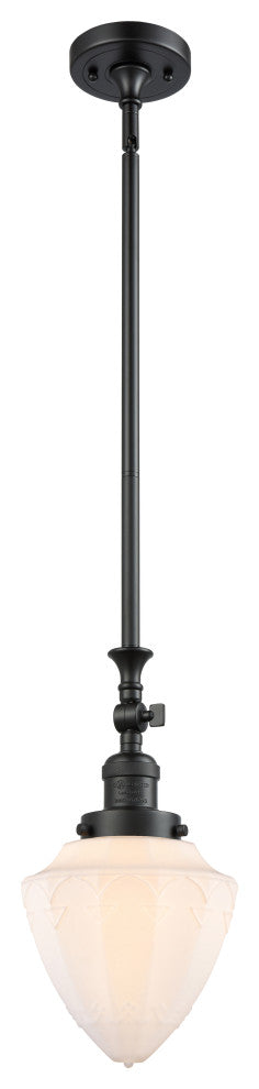 Innovations 206-BK-G661-7 1 Light Mini Pendant, Matte Black