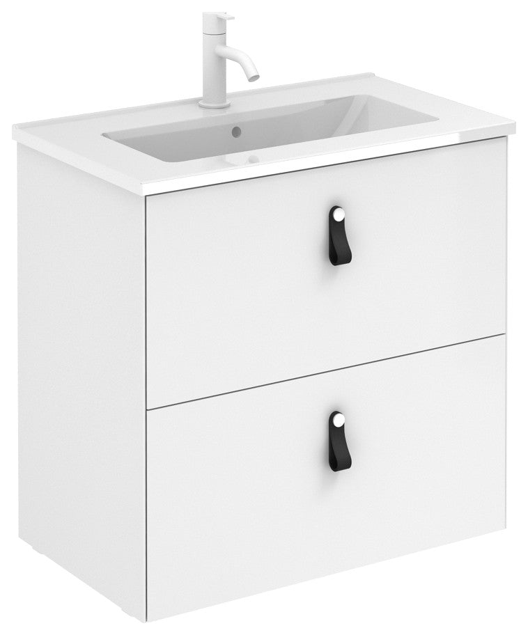 UNIT 24" LITTLE 2DR Matt White With Ceramic Top