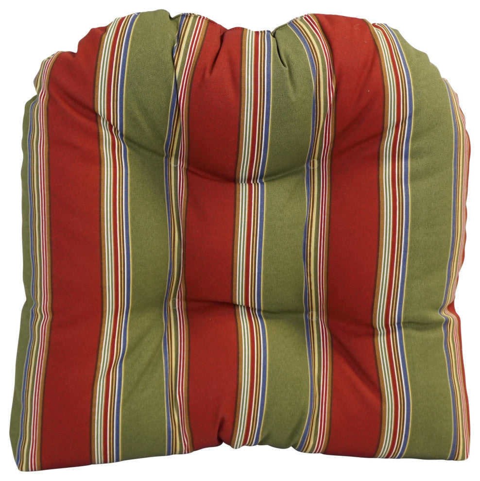 19" U-Shaped Dining Chair Cushions, Set of 4, Hampton Bay Garden