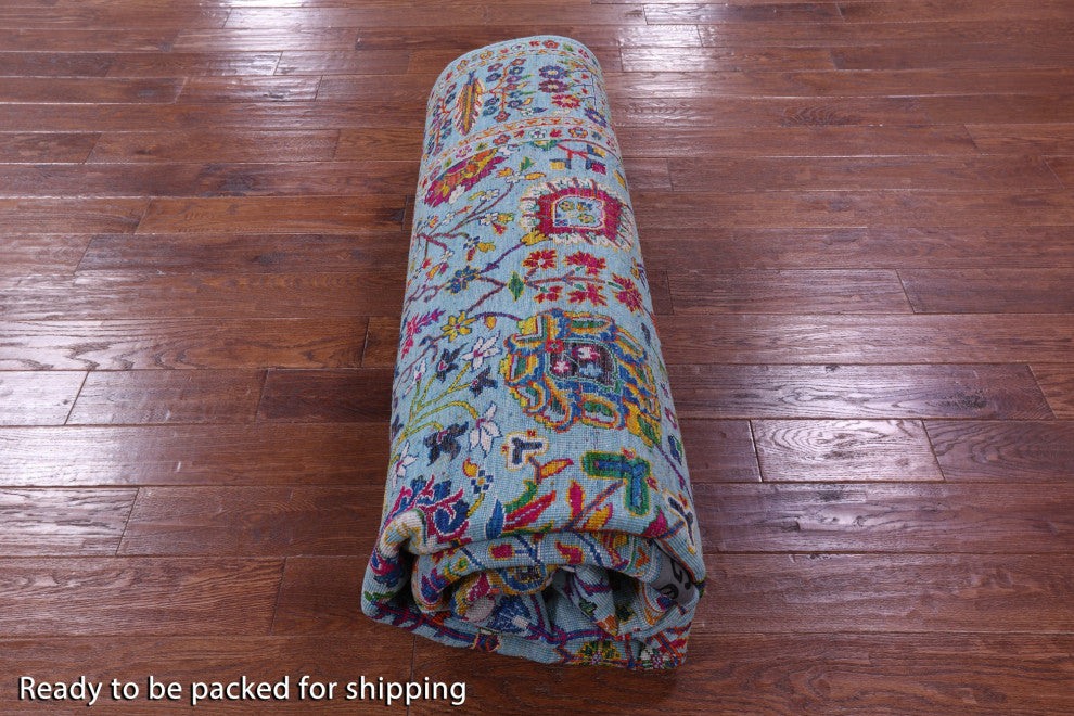 Persian Handmade Wool & Silk Rug 8' 0" X 9' 11" - Q15776