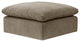 Benzara BM276223 Scott 37" Square Ottoman, Removable Pillow Top Cushion, Beige