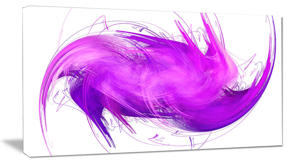 Abstract Purple Fractal Pattern, Abstract Wall Art Canvas, 32x16