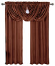 5-Piece Soho Faux Silk Window Treatment Set, Rust, 84"x63" Panels