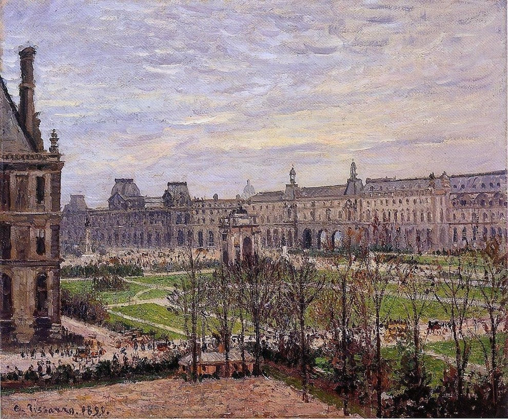 Camille Pissarro The Carrousel: Grey Weather, 20"x25" Gallery Wrapped Canvas