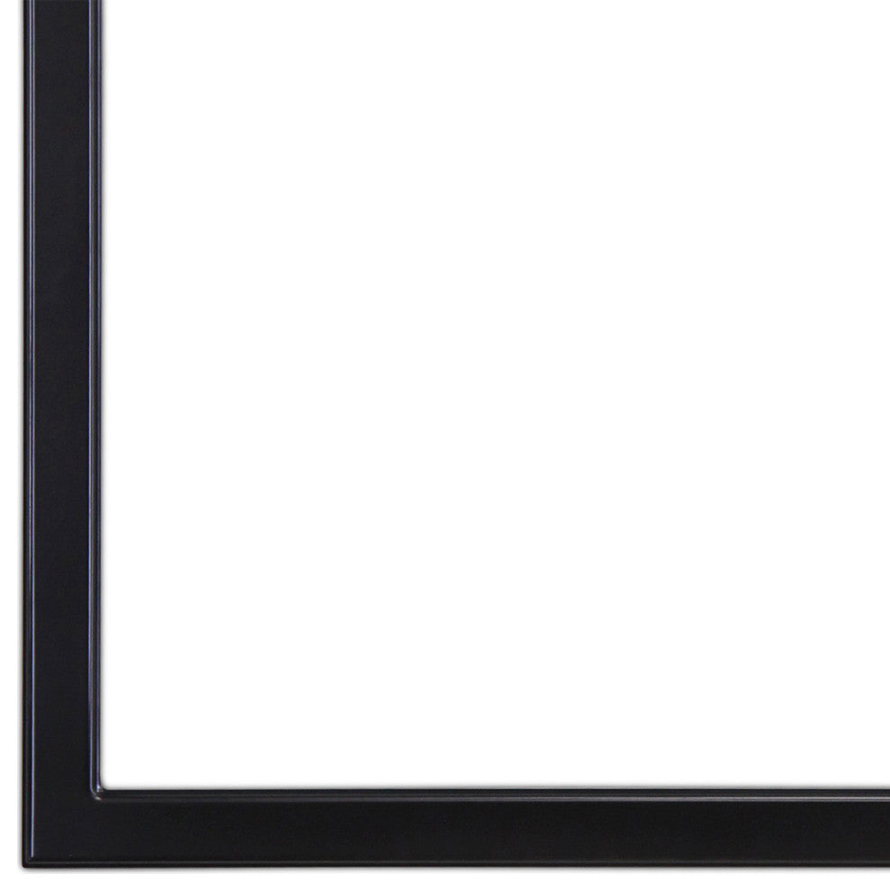 Pescara Framed Vanity Mirror, Peaks Cathedral, 24.4"x32.4", Matte Black