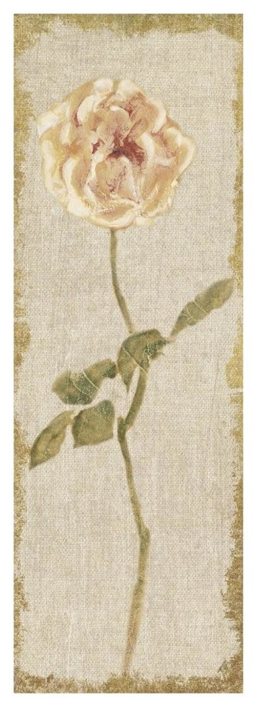 "Pale Rose Panel on White Vintage" Digital Paper Print by Cheri Blum, 26"x74"
