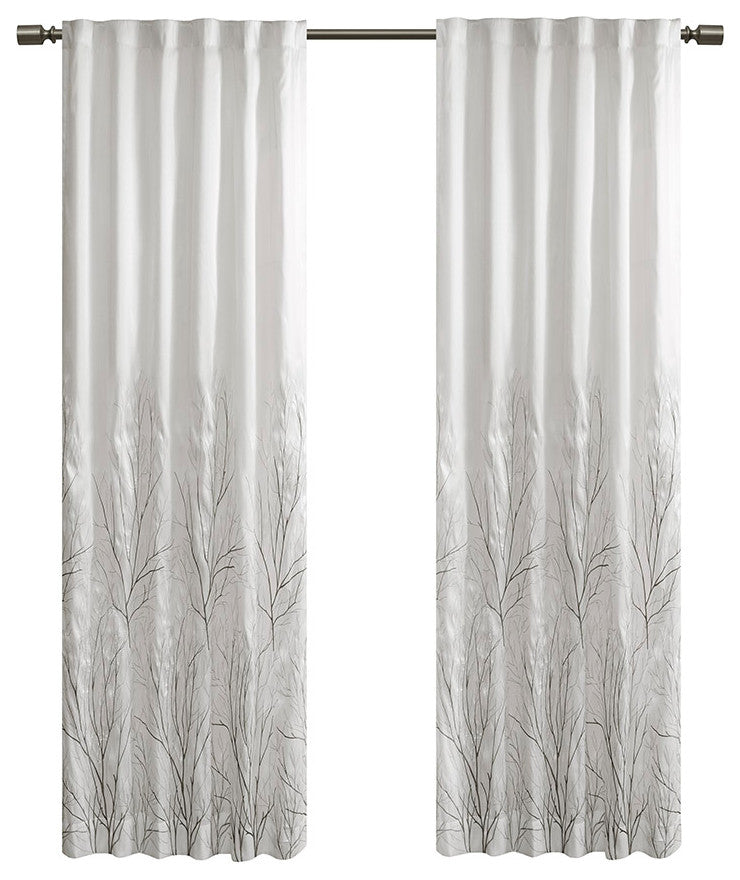 Madison Park Andora Embroidered Faux Silk Window Panel