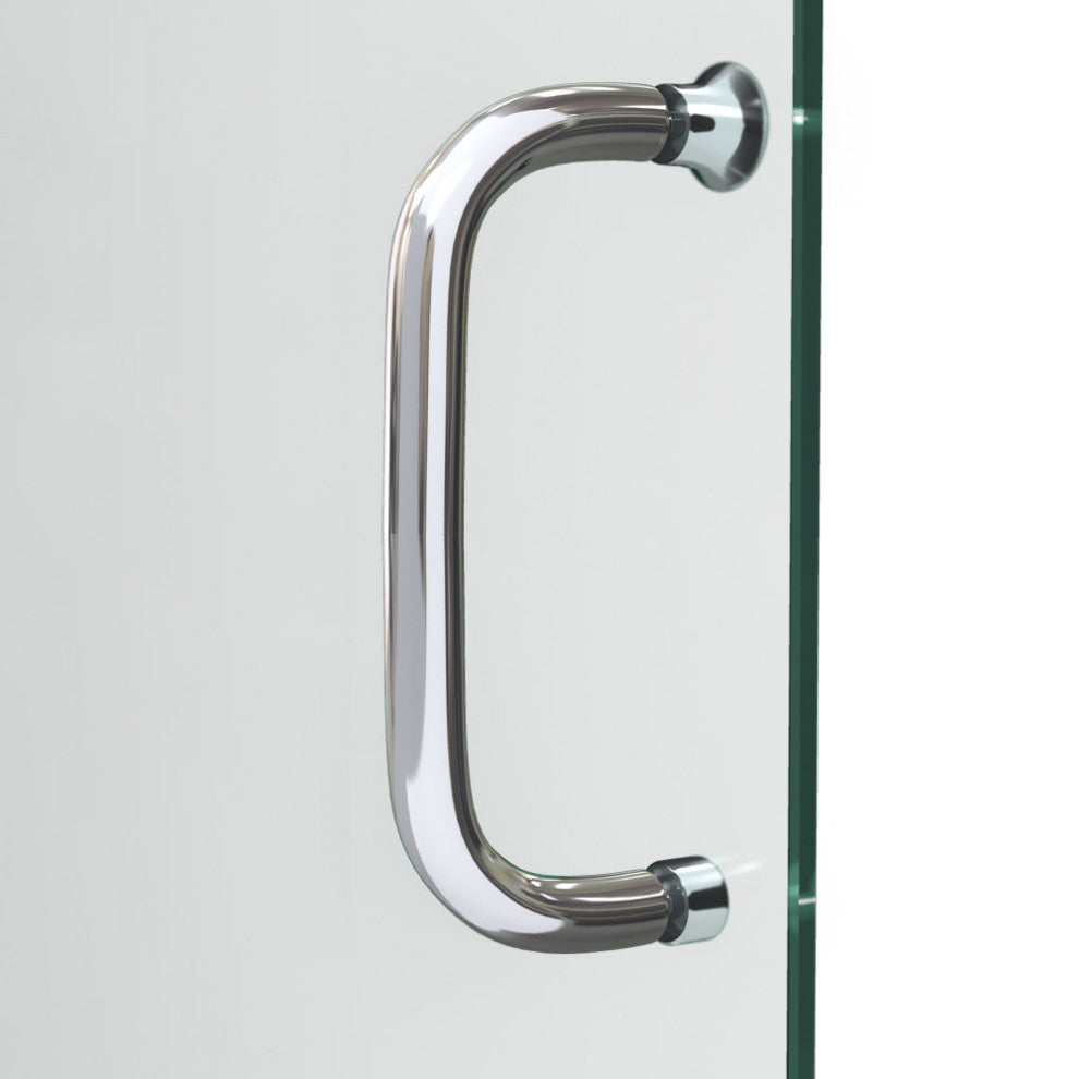 Infinity-Z 36x60x76 3/4 Clear Sliding Shower Door Oil Rubbed Bronze/RD/Backwalls