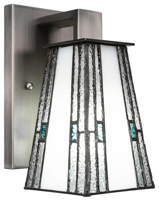 Apollo 1-Light Wall Sconce, Graphite/Sky Ice Art