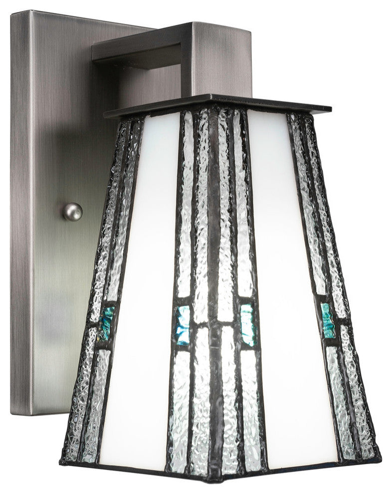Apollo 1-Light Wall Sconce, Graphite/Sky Ice Art
