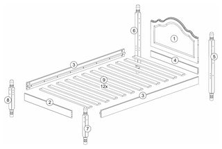 100% Solid Wood Reston Twin Panel Headboard Platform Bed, Mocha