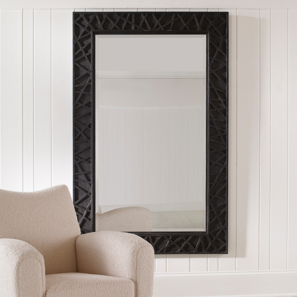 Uttermost 09803 Everest Satin Black Mirror