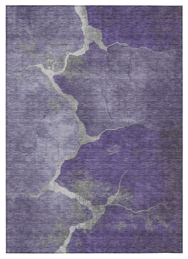 Machine Washable Indoor/Outdoor Chantille ACN1889 Purple 2'6" x 3'10" Rug