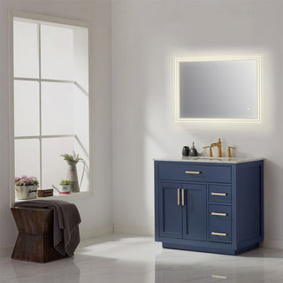 Livorno 36" Rectangle Frameless Modern LED Bathroom Vanity Mirror