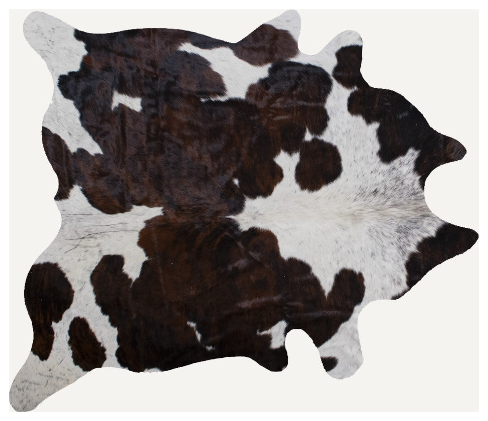 Natural Kobe Cowhide Rug, 6'x7' Tri-Color