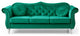 Hollywood Velvet Tufted Sofa, Green