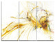 "Yellow Spiral Galaxy" Digital Metal Wall Art, 3 Panels, 36"x28"