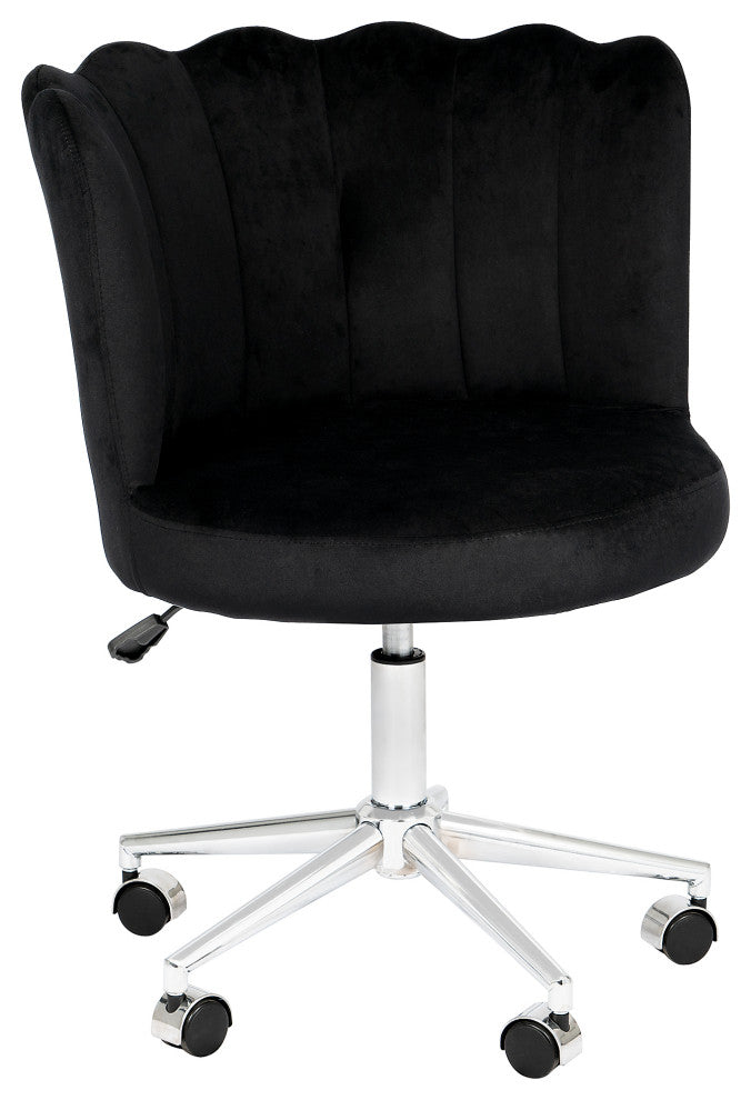 Alana Vanity Chair With 360 Degrees Swivel, Black