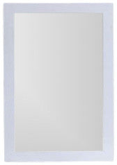 Dawn Solid Wood Frame Mirror, Pure White Finished