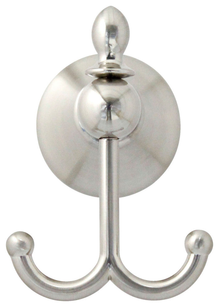 MODONA's Double Robe and Towel Hook Antica Series -, Satin Nickel