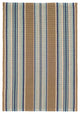 Dash & Albert Blue Heron Stripe Handwoven Cotton Rug, Blue, Runner-2'6" x 8'