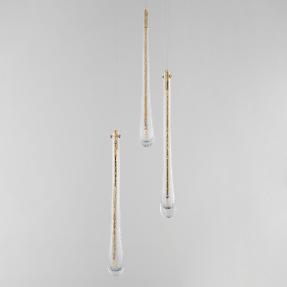 ET2 E24213-118 Stillo 3 Light 10"W LED Suspension Multi Light - Gold