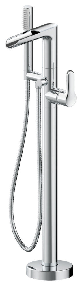 Jacuzzi PT638 Karina Floor Mounted Tub Filler - Polished Chrome