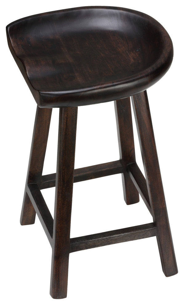 Bare Decor Lucy Wooden Counter Stool, 26"