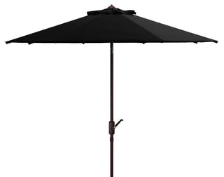 Safavieh Outdoor Herla 11ft Auto Tilt Market Umbrella Black